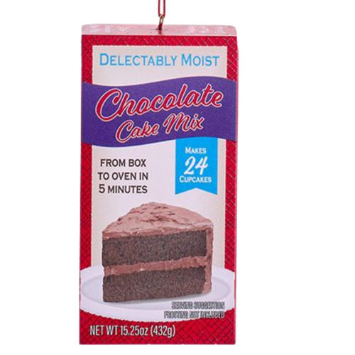 Box of Chocolate Cake Mix Ornament
