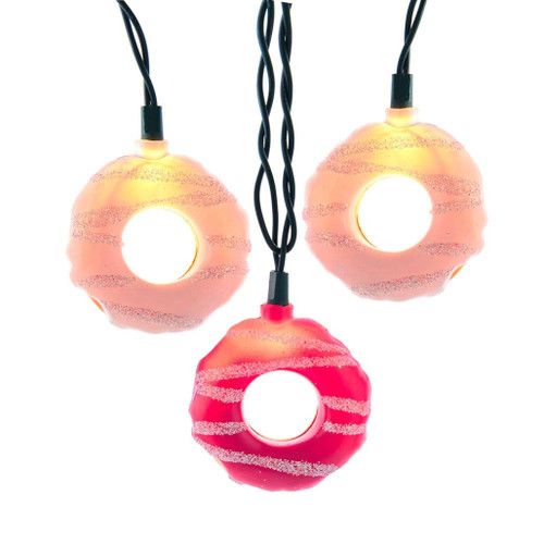 White and Pink Donut String Party Light Set
