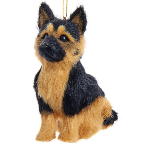 Furry German Shepherd Dog Ornament
