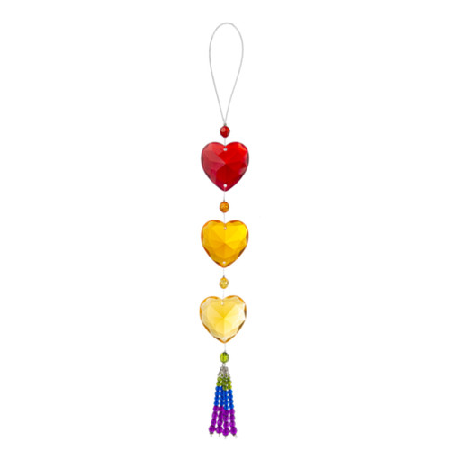 Red Rainbow Heart Ornament
