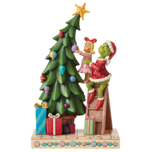 Jim Shore - Dr. Seuss - Grinch And Cindy Lou Decorating Tree Figurine