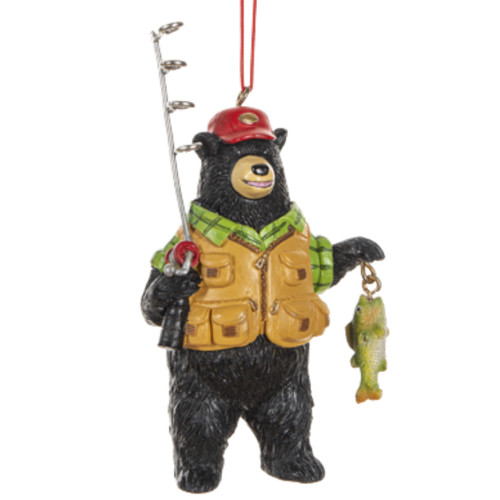 Bear Fishing Ornament