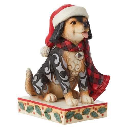 Jim Shore - Heartwood Creek - Highland Glen Dog In Plaid Scarf Figurine