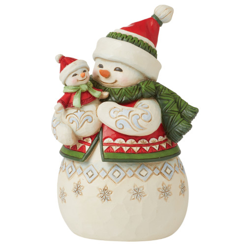 Jim Shore - Heartwood Creek - Pint Size Snowmom With Snowbaby Figurine