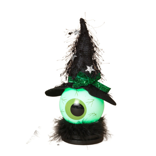 Light Up Green Eyeball w/Witches Hat