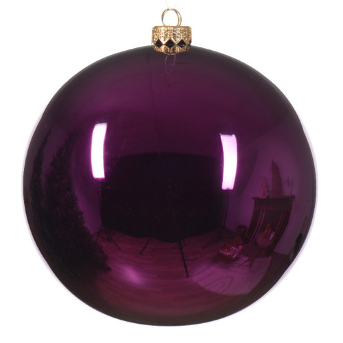 5.9 Inch Violet Glass Ornament