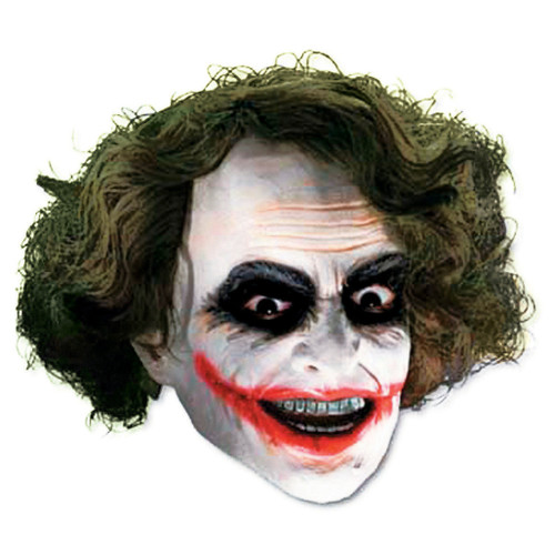 Vinyl 3/4 Joker Mask with Hair