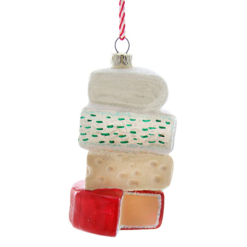 Cody Foster Cheese Stack Glass Ornament