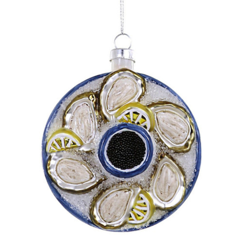 Cody Foster Glass Plated Oysters Ornament