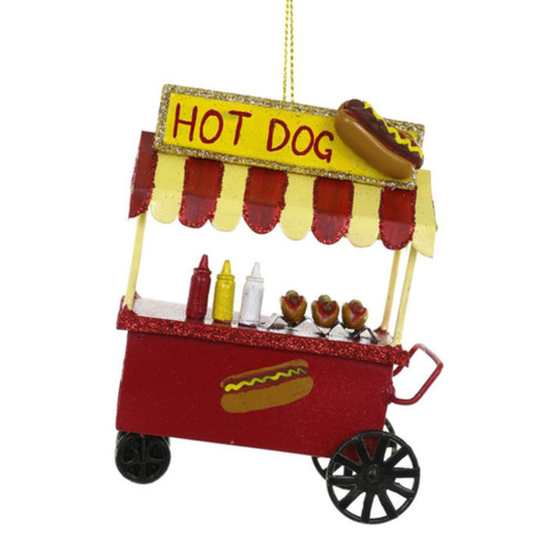 Cody Foster Tin Hot Dog Stand Ornament