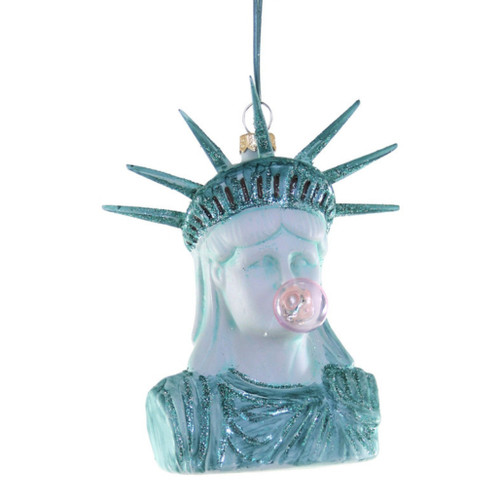 Cody Foster Glass Lackadasical Liberty Ornament