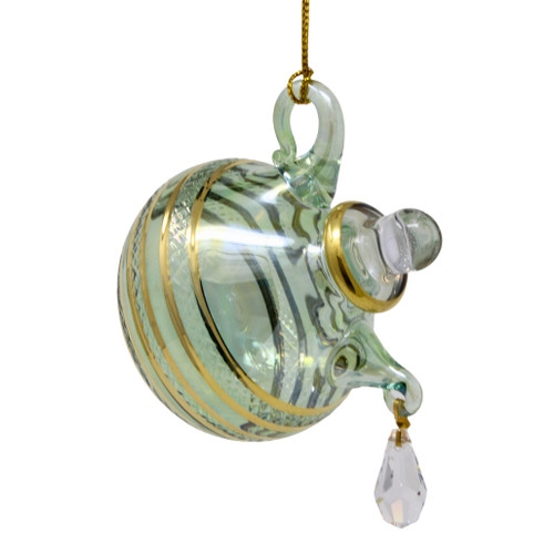 Small Green Pouring Tea Pot Ornament