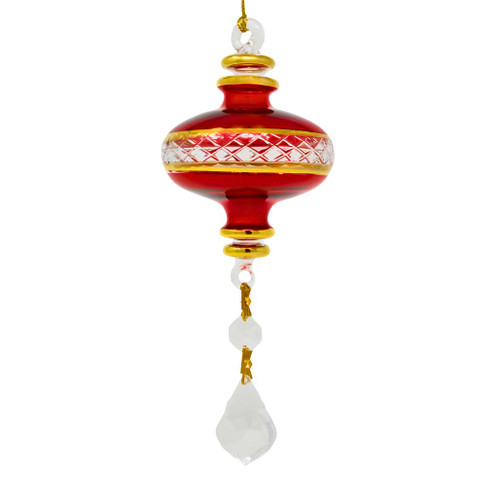 Egyptian Museum Red Small Crystal Sphere Ornament