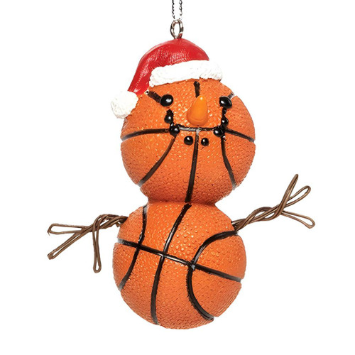 Basketball Snowman Hanging Ornament