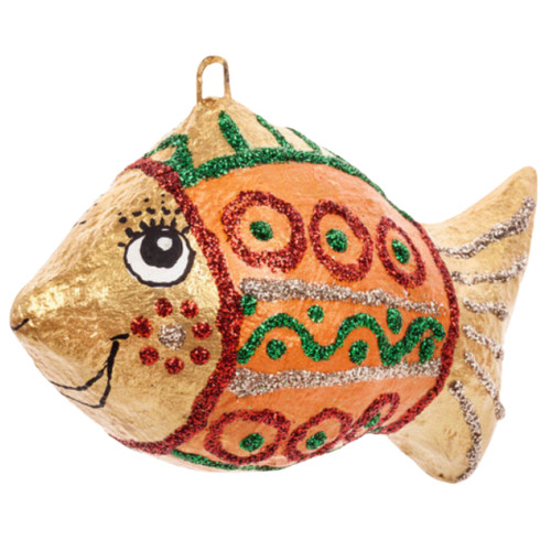 Handmade Ukrainian Gold Fish Ornament