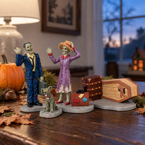 Lemax Spooky Town - Going Our Way – collectible Halloween village piece displayed in a cosy home