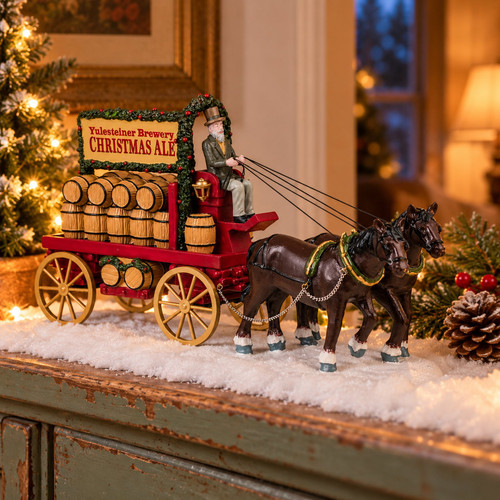 Lemax Christmas Ale Delivery – collectible Christmas village piece displayed in a cosy home