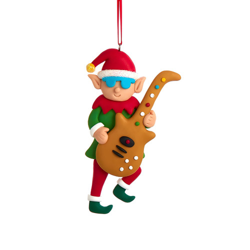 Rockin' Elf Guitarist Ornament