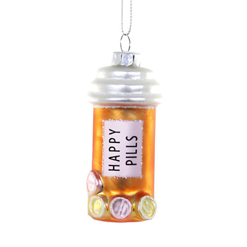 Happy Pills' Bottle Ornament