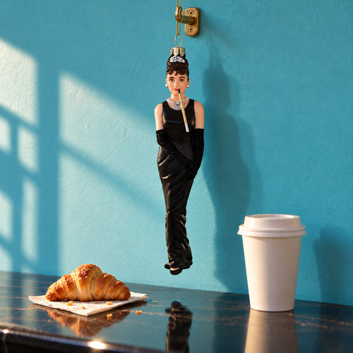 Cody Foster Timeless Elegance Audrey Ornament – glass Christmas ornament styled in a fun, eclectic home scene