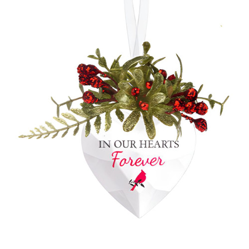Mistletoe Heart Forever Memorial Ornament