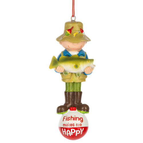 Happy Fisherman Ornament