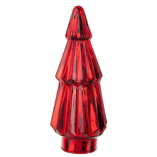 Retro Red Glass Christmas Tree