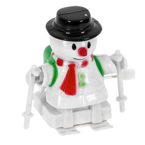 Wind-Up Skiing Snowman Toy