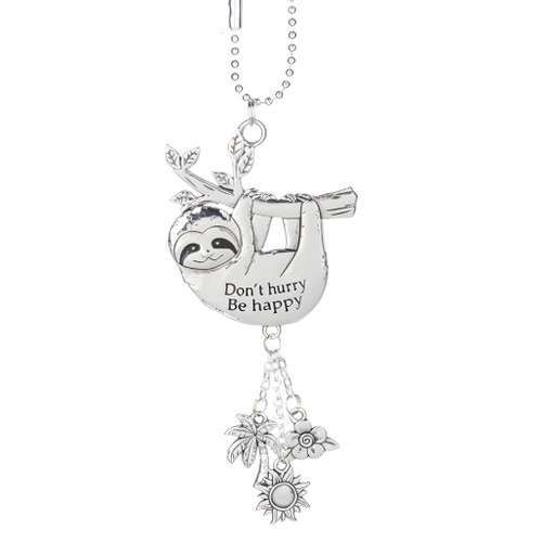 Silver Car Charm - Don't Hurry, Be Happy