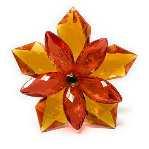 Orange Garden Party Flower Ornament