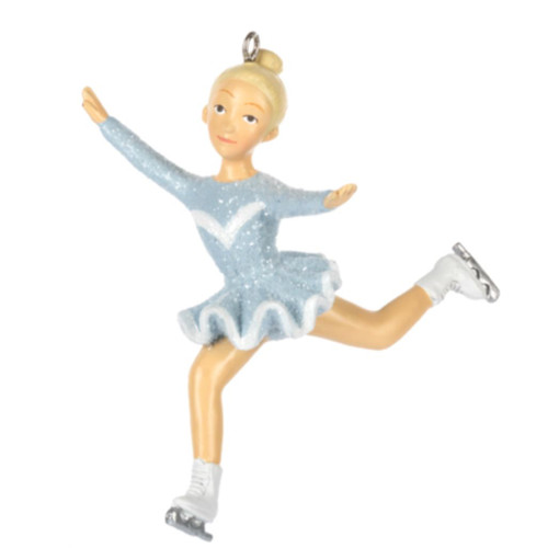 Blonde Ice Skater Ornament