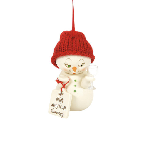 Snowpinions One Drink Away From Honesty Snowman Ornament