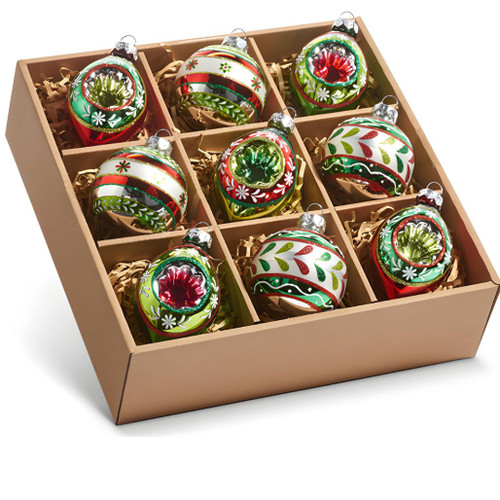 Box of Vintage Ornaments