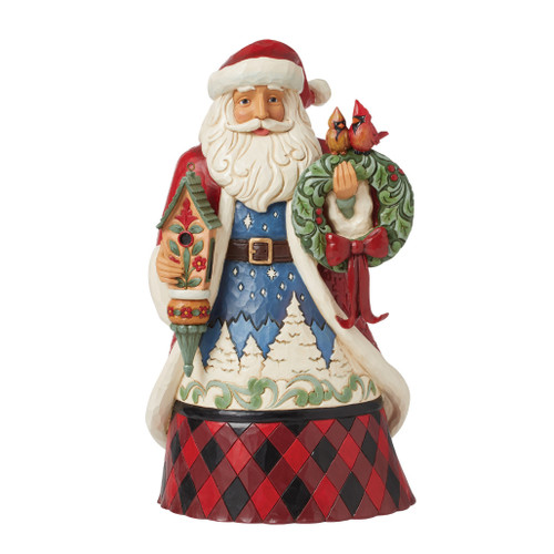 Jim Shore - Heartwood Creek - Highland Glen Santa With Birds Figurine