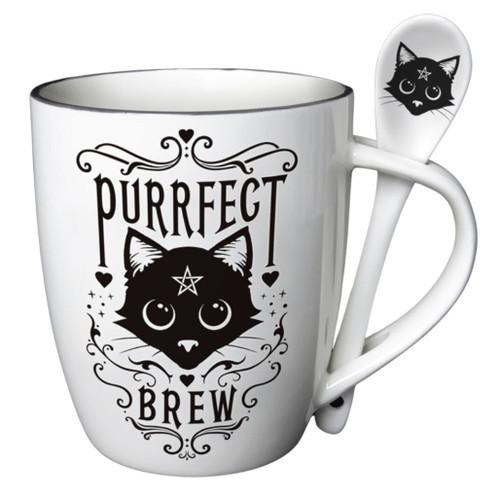 Purrfect Brew Mug & Spoon Set