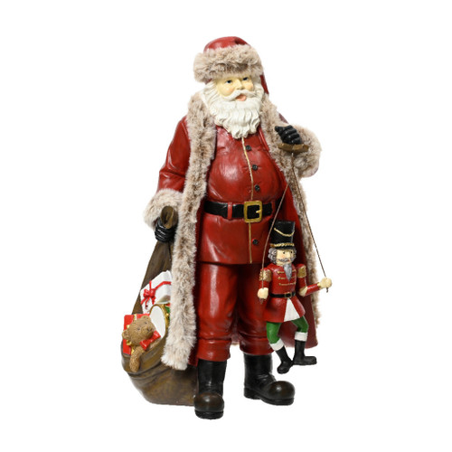 Santa With Nutcracker Figurine