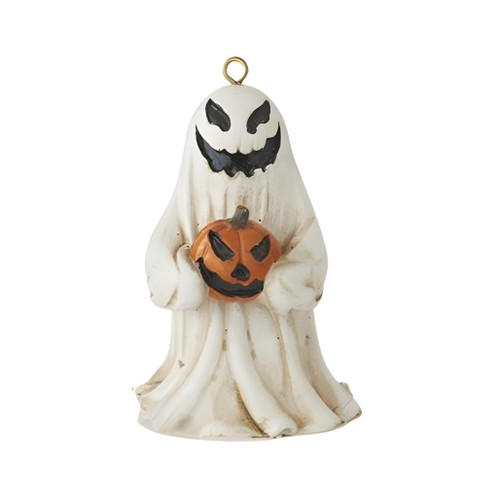 Ghost With Pumpkin Ornament