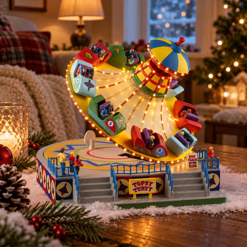 Lemax Topsy Turvy – collectible Christmas village piece displayed in a cosy home