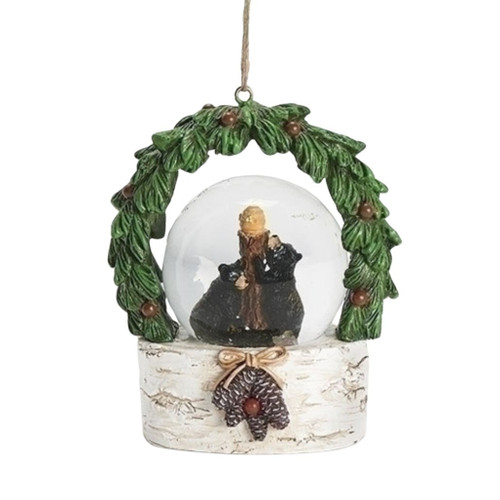 Bear in Wreath Dome Ornament