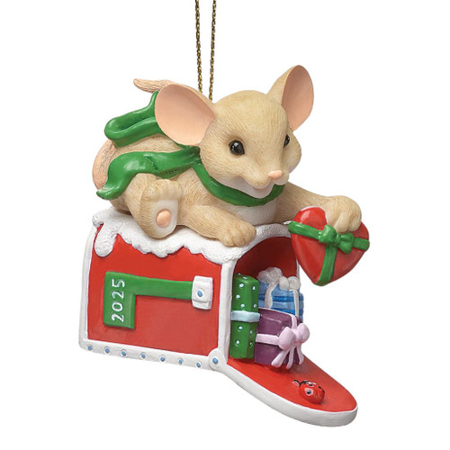 Charming Tails - 2025  Mouse Mailbox Ornament