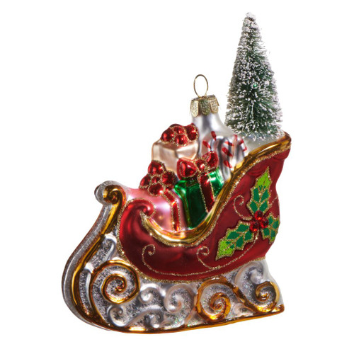 5 Inch Sleigh Ornament