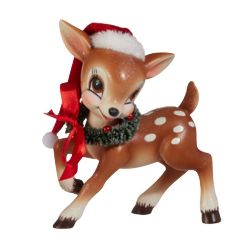 Cutesy Deer with Wreath - Standing