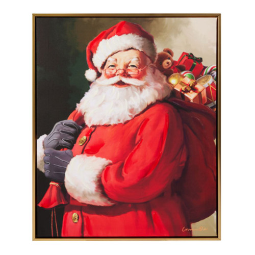 Jolly Delivery Santa Framed Art