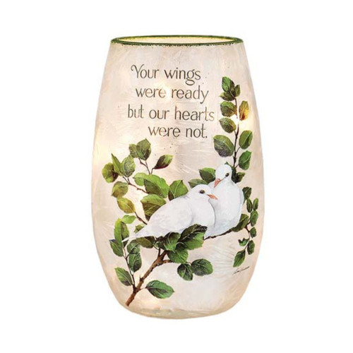 Stony Creek – Small Doves Wings Were Ready Illuminated Lighted Vase
