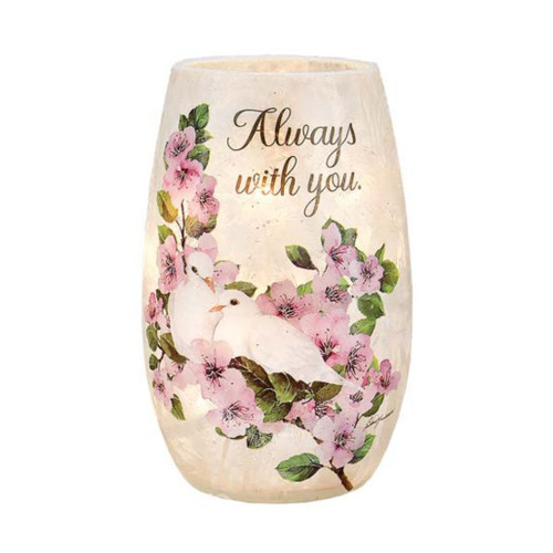 Stony Creek – Small Doves Always With You Illuminated Lighted Vase