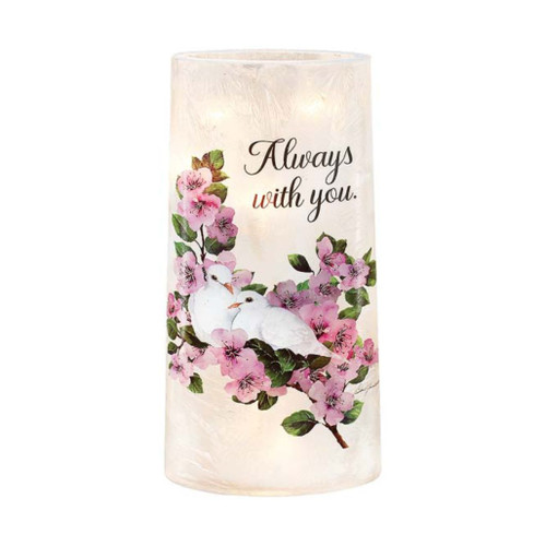 Stony Creek – Large Doves Always With You Illuminated Lighted Vase