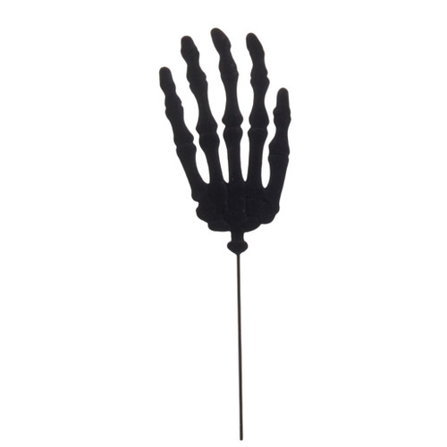Black Flocked Skeleton Hand