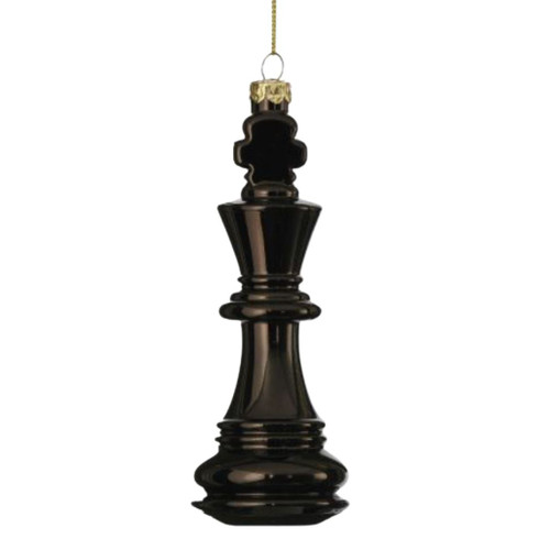 King Chess Piece Glass Ornament