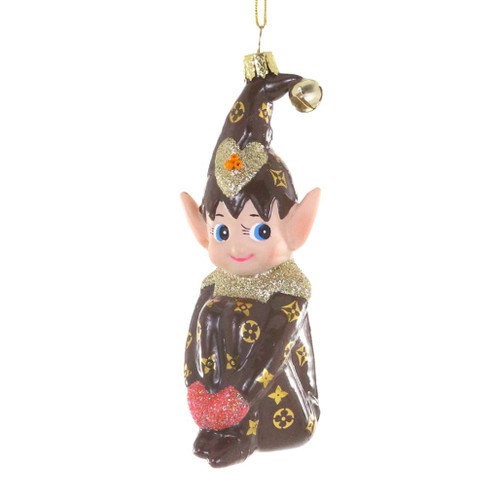 Cody Foster Knee Hugging Elf Ornament