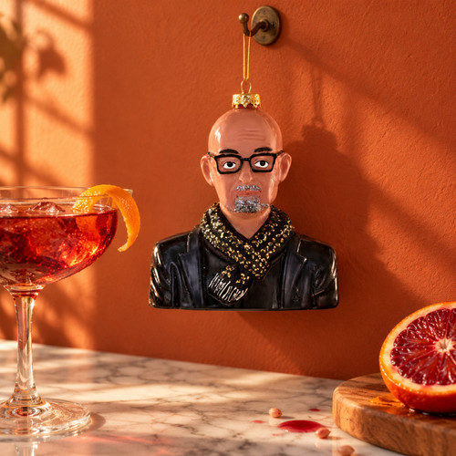 Cody Foster Stanley Ornament – glass Christmas ornament styled in a fun, eclectic home scene